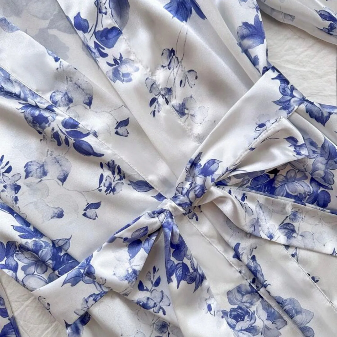 Floralie 5 Packs Silk Pajamas - Blue
