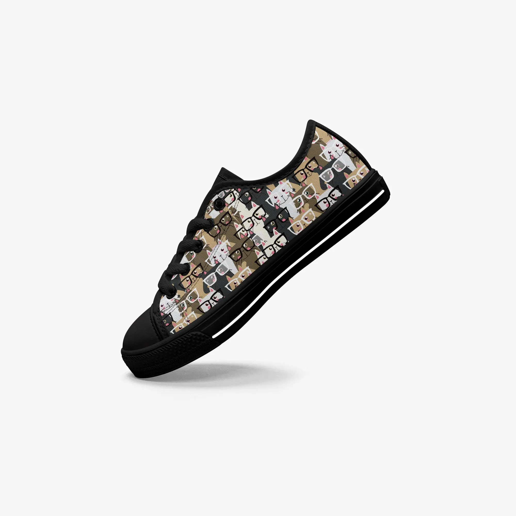 Girl's Low-Top Canvas Shoes-Black