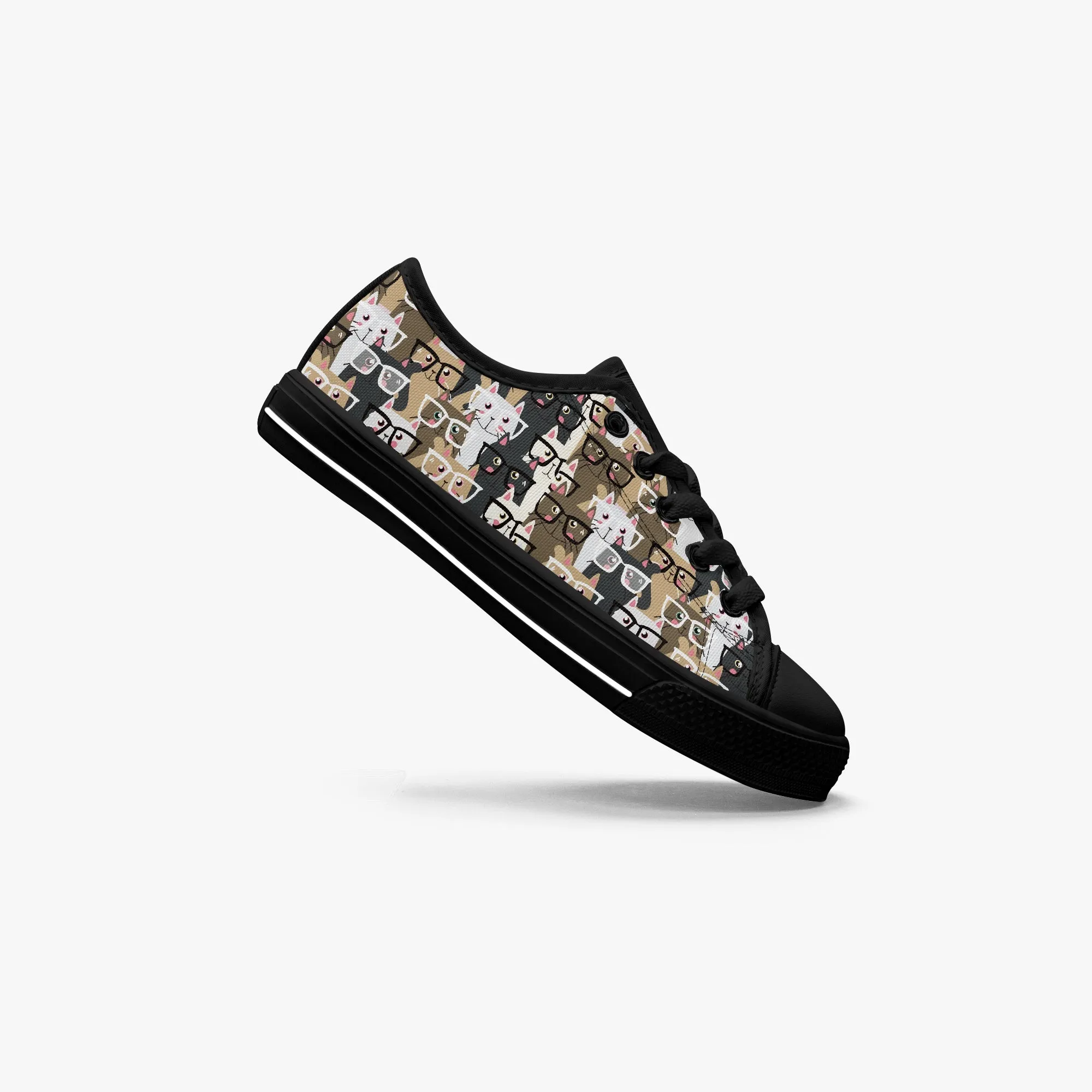 Girl's Low-Top Canvas Shoes-Black