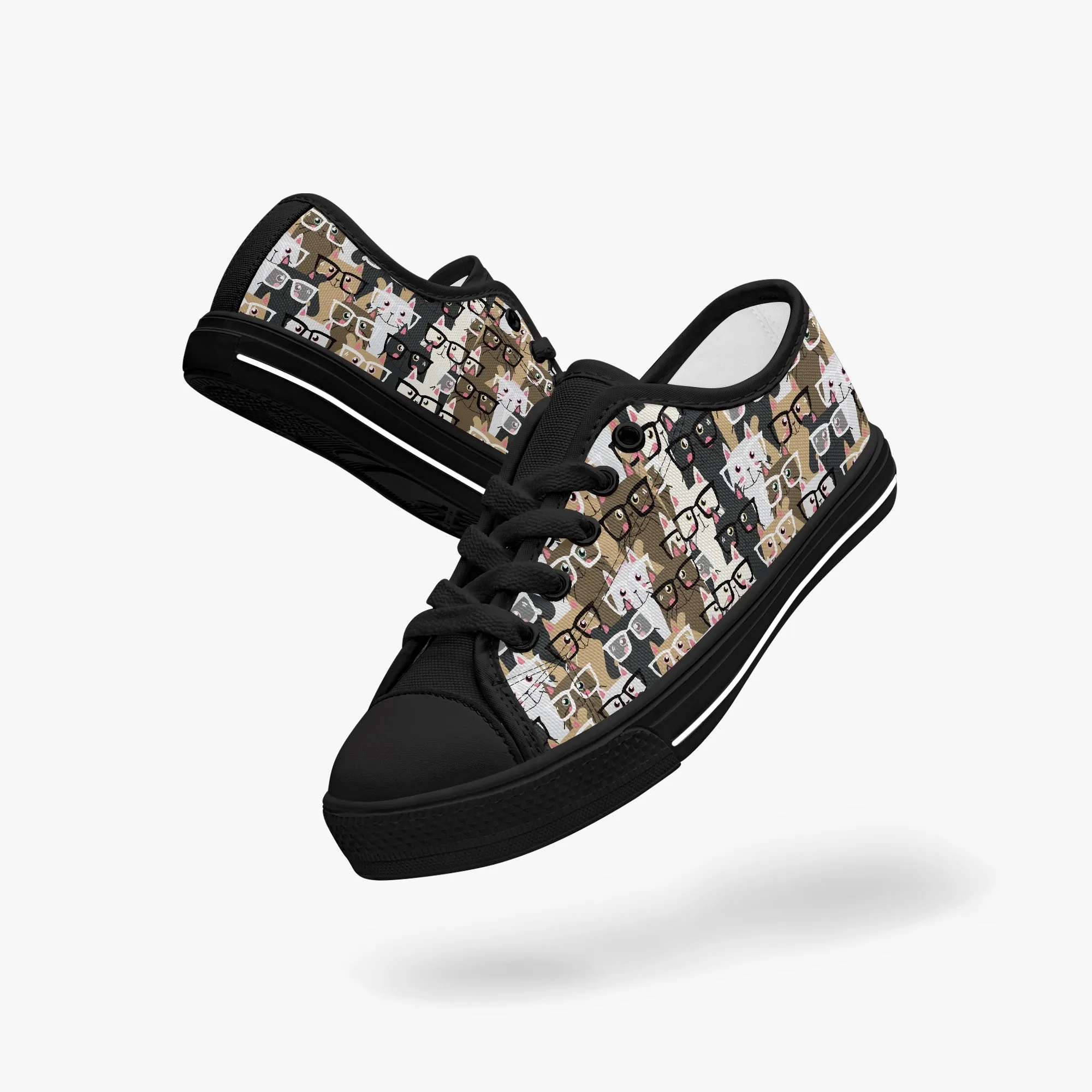 Girl's Low-Top Canvas Shoes-Black