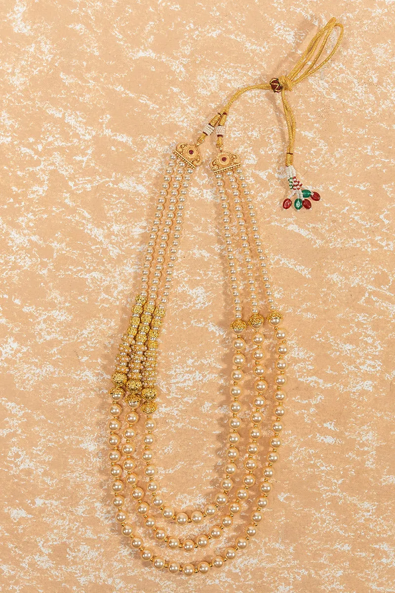 Gold Big and Small Beads Mala