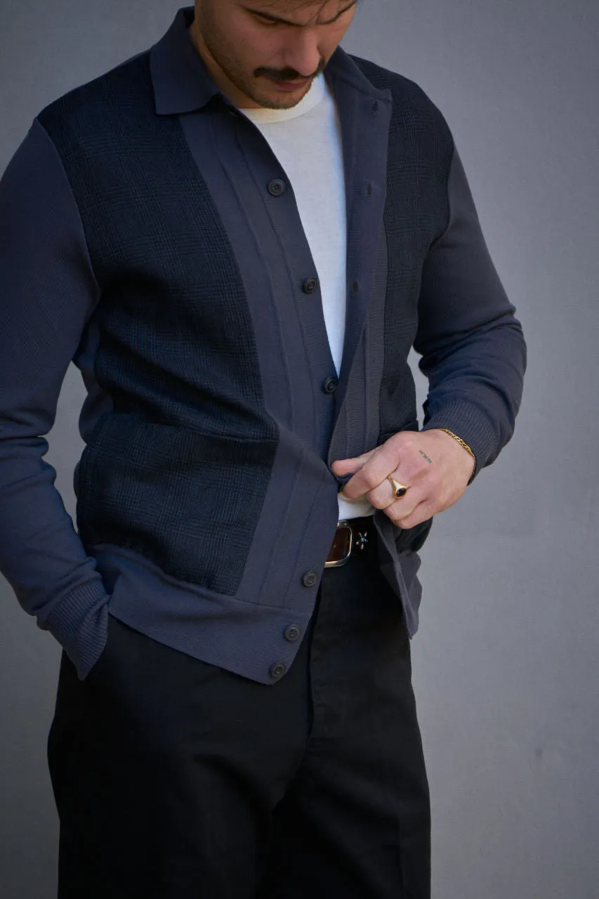 GRP Knitwear Jacket "M T 10" Cotton/Linen Charcoal
