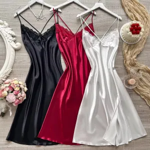 Hailey Silk 3 Packs All Colors Sleepwear - White, Red, Black