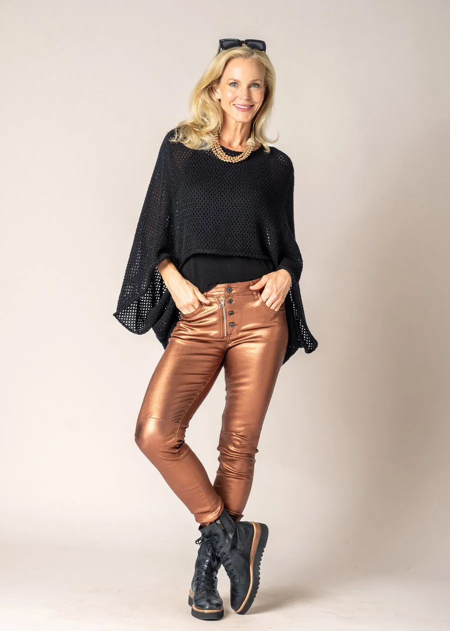 Halina Knit Top In Black - Imagine Fashion