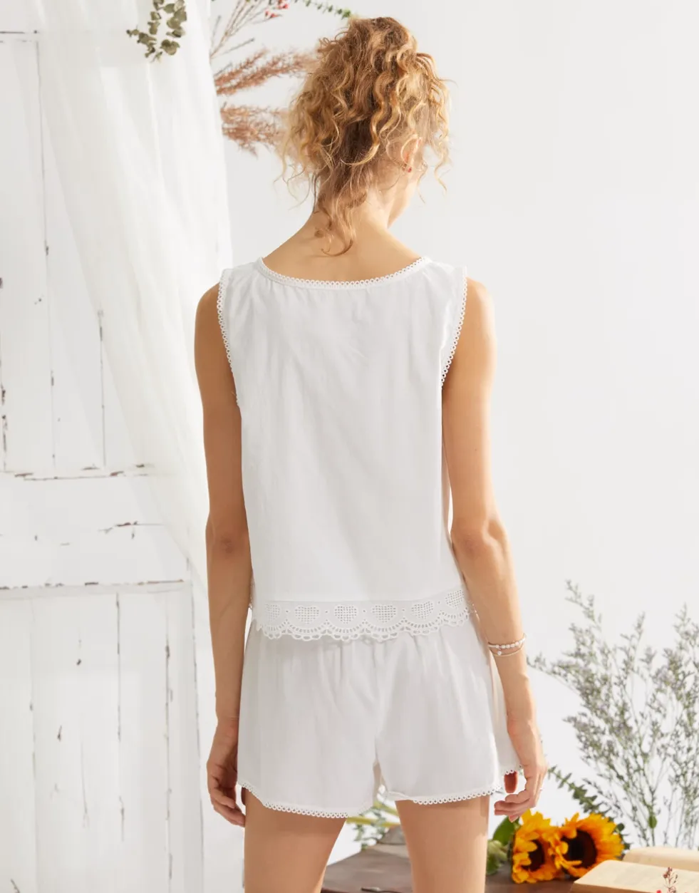 Heart Button Cotton Silk Set