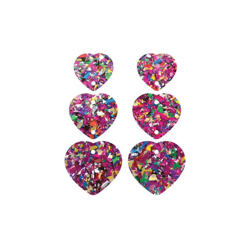 Heart to Heart  - 2 pair Set - Block Colour
