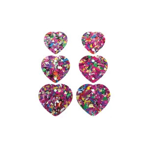 Heart to Heart  - 2 pair Set - Block Colour