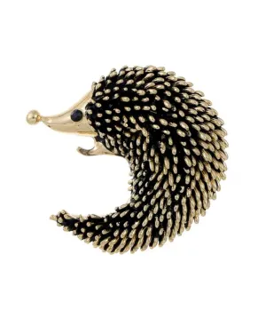 Hedgehog Brass Brooch