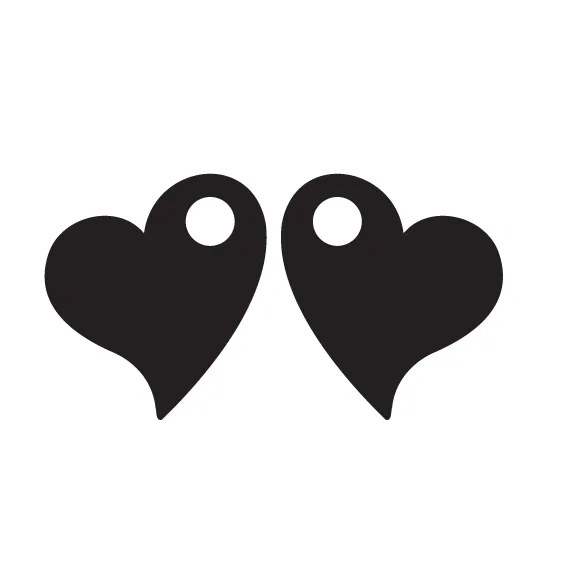 Juicy Hearts Duo - 4 Pair Set pick Two Colours