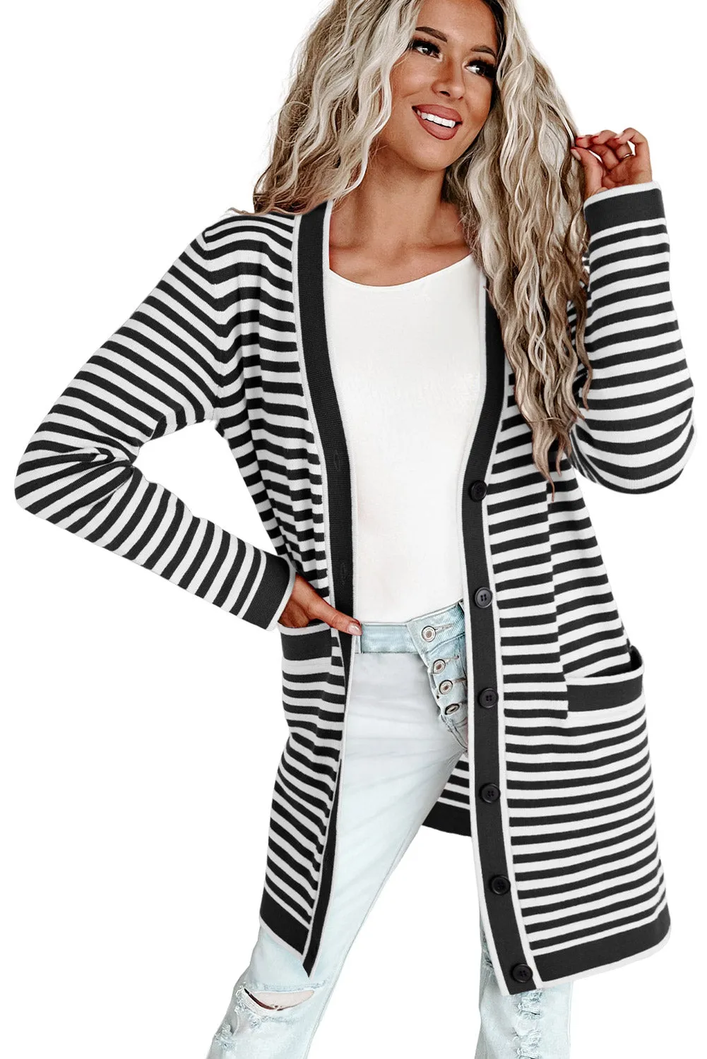 KaleaBoutique Long Sleeve Button up Tunic Cardigan