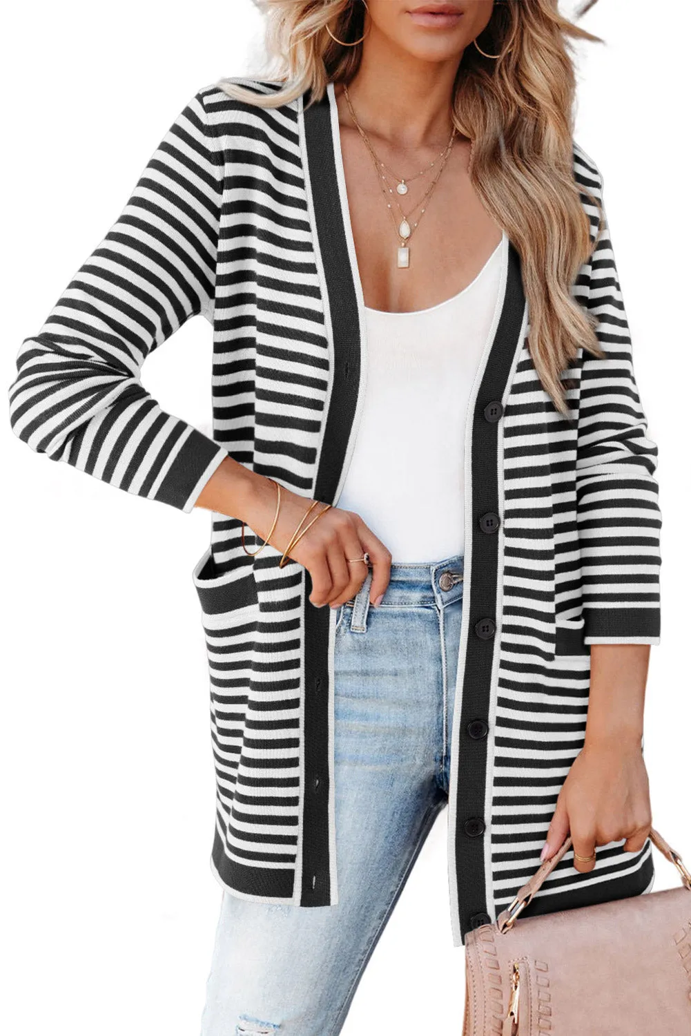 KaleaBoutique Long Sleeve Button up Tunic Cardigan