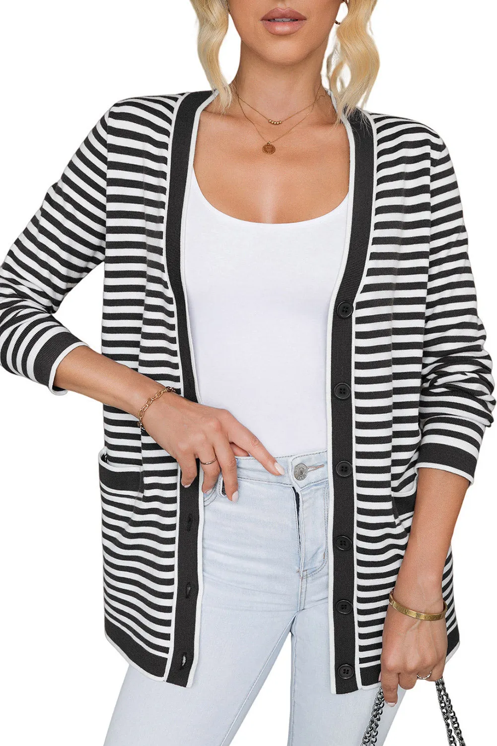 KaleaBoutique Long Sleeve Button up Tunic Cardigan