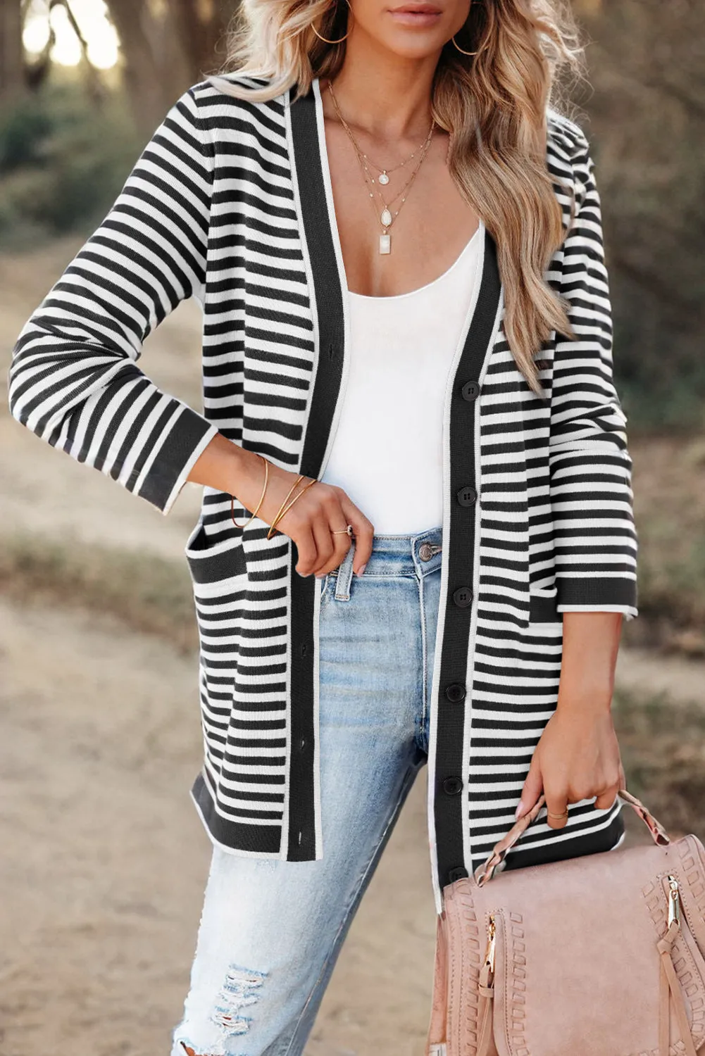 KaleaBoutique Long Sleeve Button up Tunic Cardigan