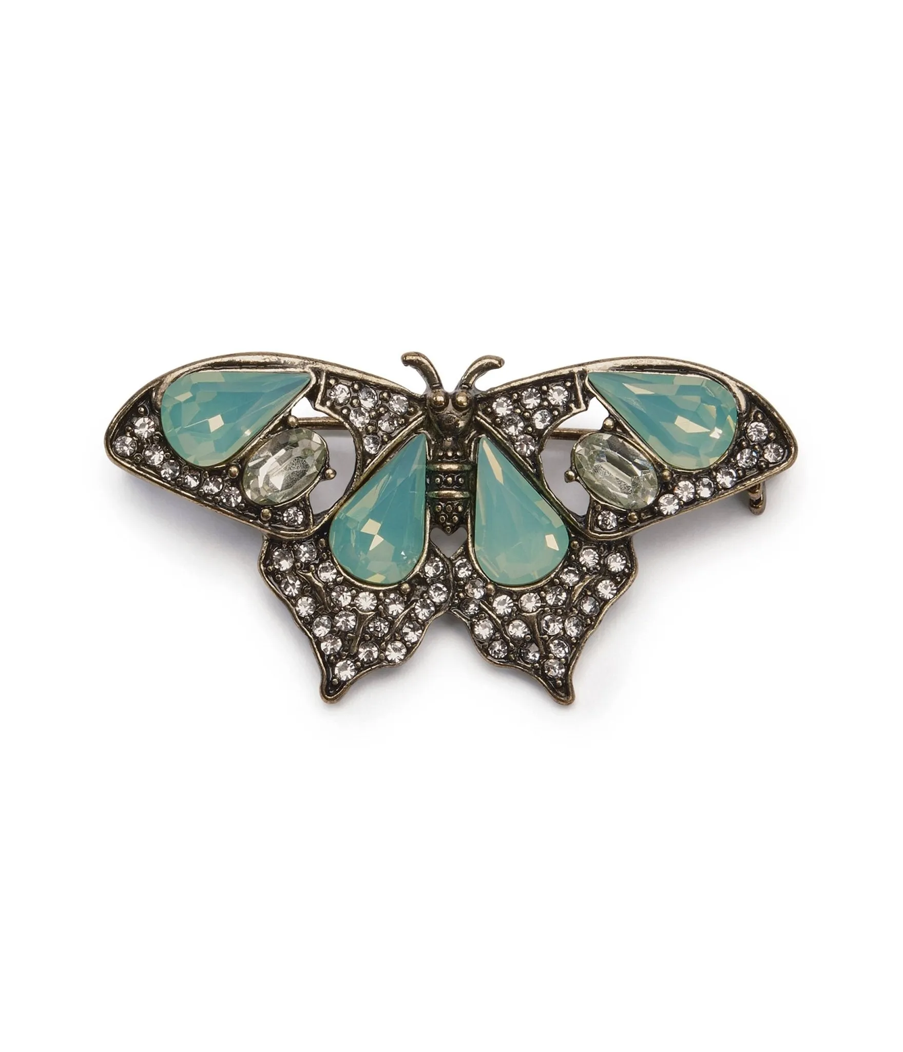 Light Green Opal Butterfly Brooch