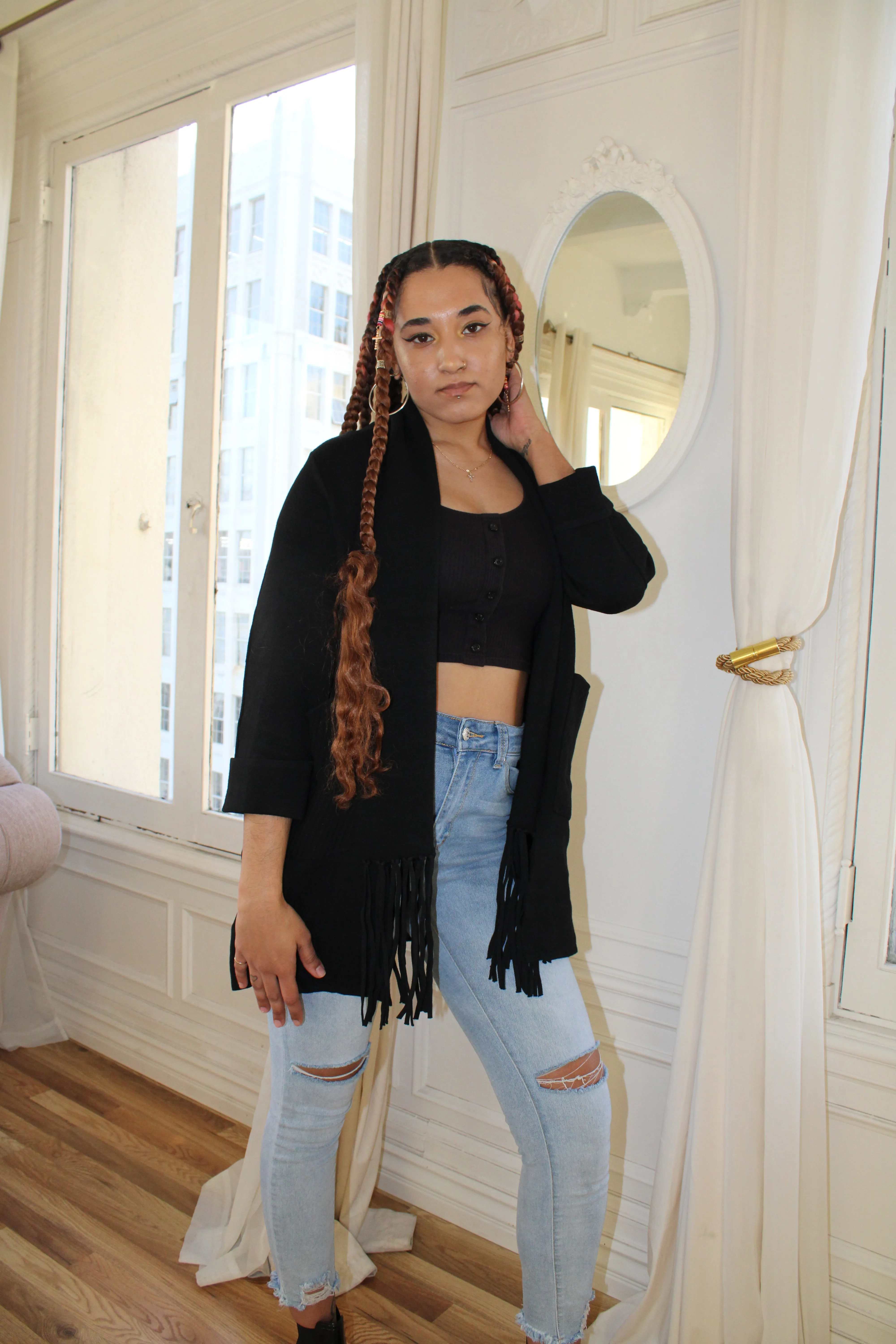 Long fridge cardigan