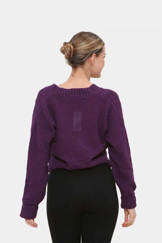 Long Sleeve Cropped Cardigan
