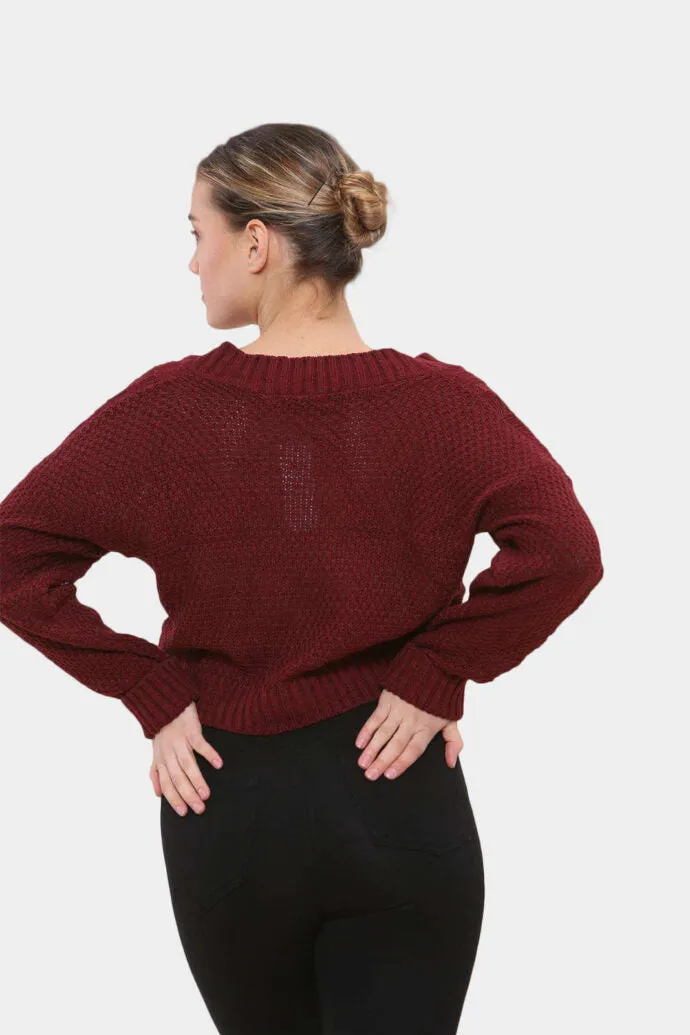 Long Sleeve Cropped Cardigan