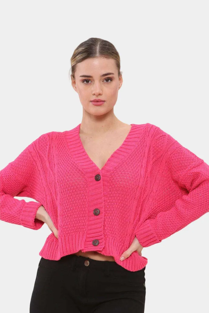 Long Sleeve Cropped Cardigan