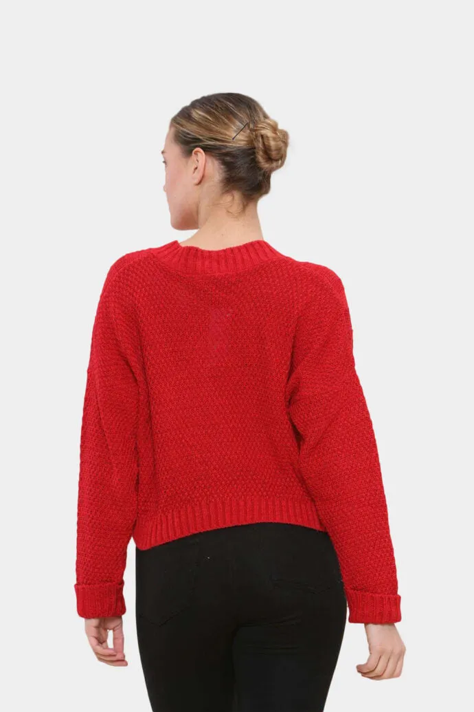 Long Sleeve Cropped Cardigan