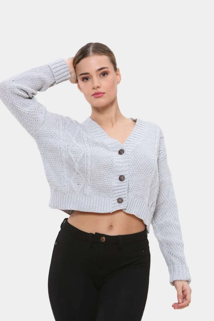 Long Sleeve Cropped Cardigan