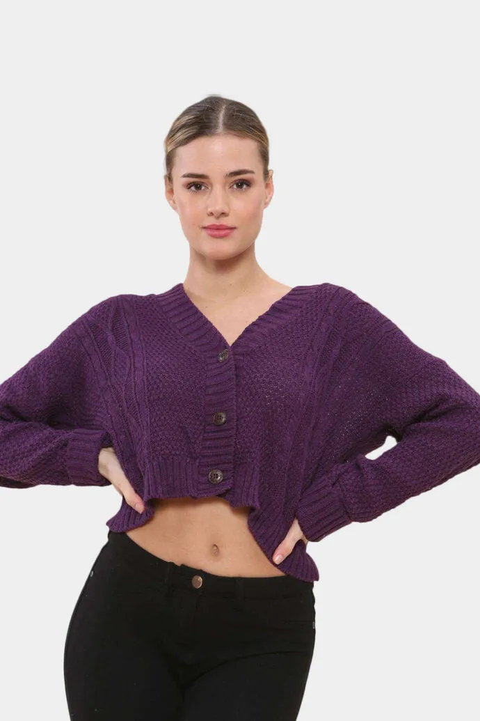 Long Sleeve Cropped Cardigan