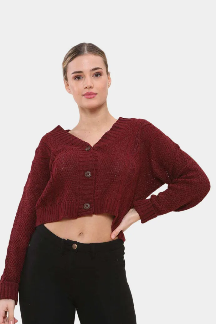 Long Sleeve Cropped Cardigan