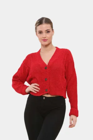 Long Sleeve Cropped Cardigan