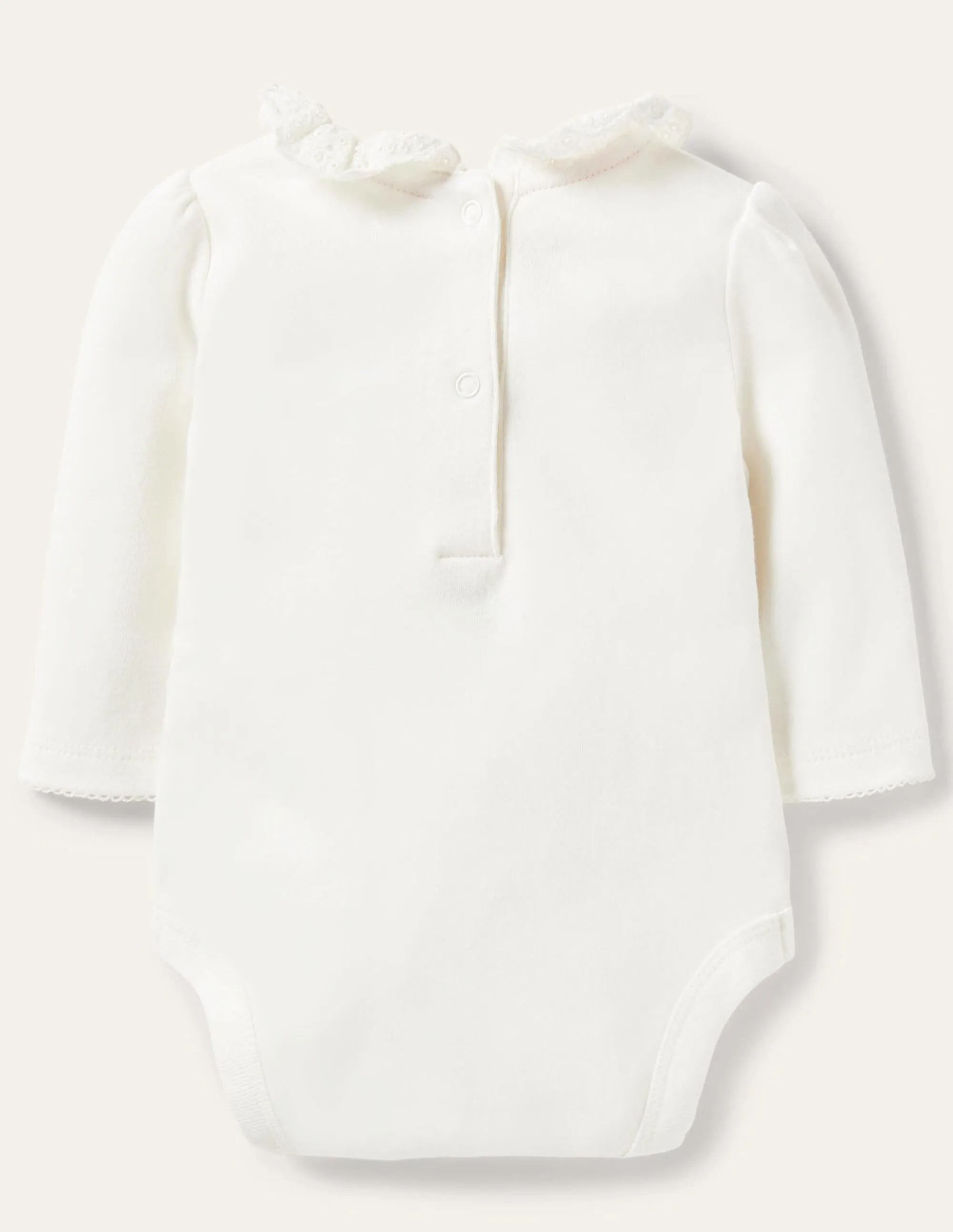 Long-Sleeved Collared Body-Ivory