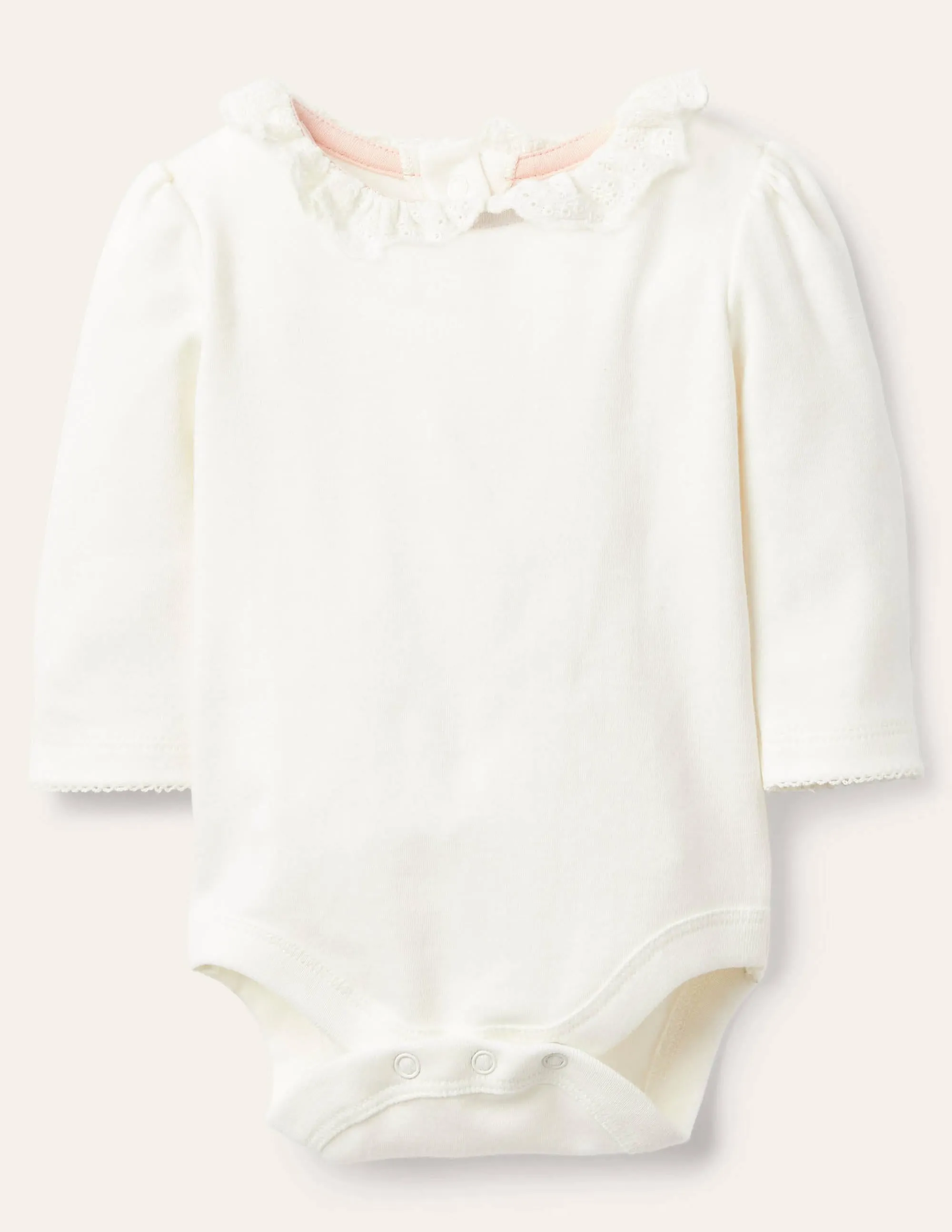 Long-Sleeved Collared Body-Ivory