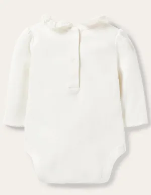 Long-Sleeved Collared Body-Ivory