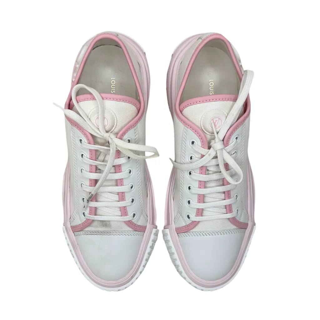 Louis Vuitton Pink Canvas Squad Sneakers, 40