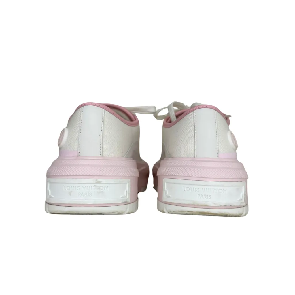 Louis Vuitton Pink Canvas Squad Sneakers, 40