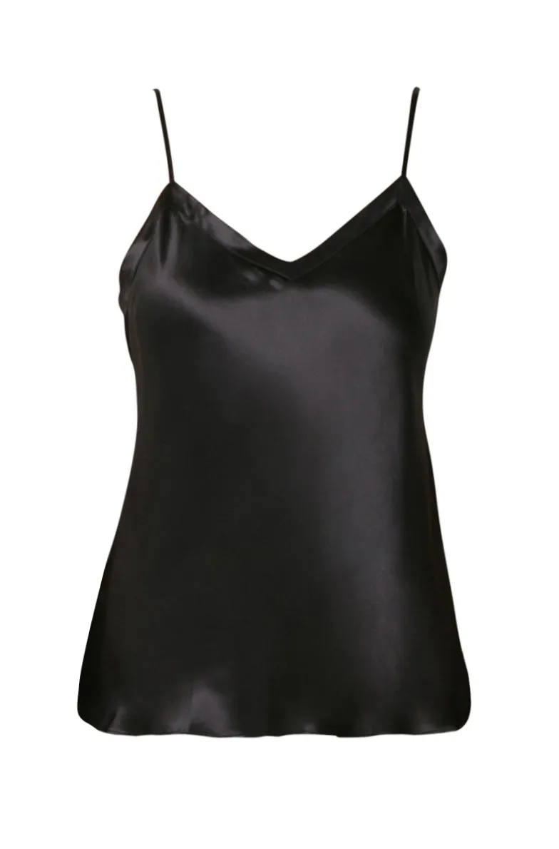 Love & Lustre Black Silk Camisole