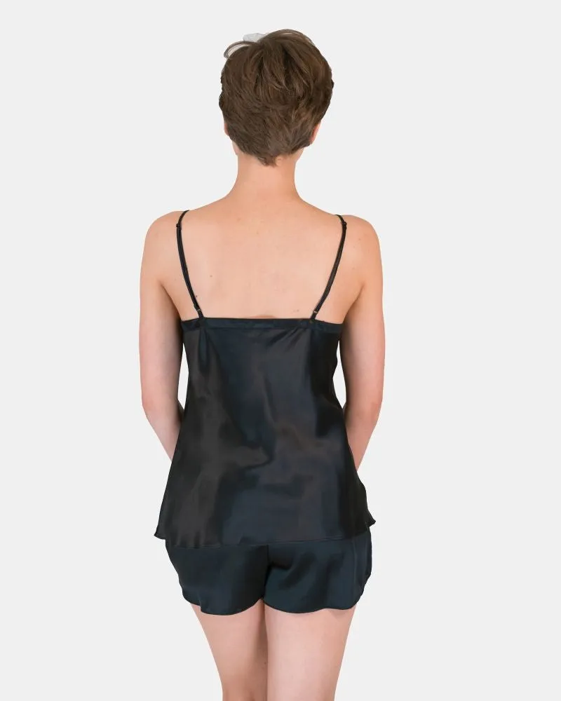 Love & Lustre Black Silk Camisole