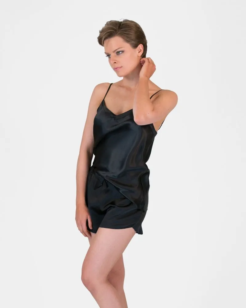 Love & Lustre Black Silk Camisole