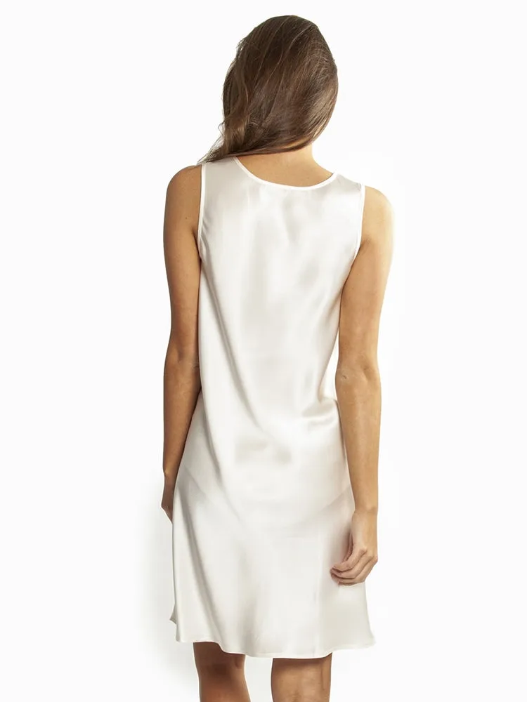 Love & Lustre Mono Silk Short Nightdress - Cream