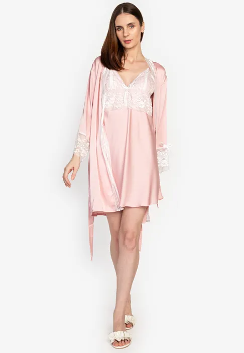 Luna 5PCS Silk Robe Set