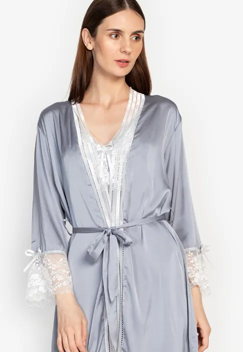 Luna 5PCS Silk Robe Set