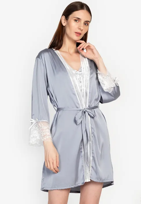 Luna 5PCS Silk Robe Set