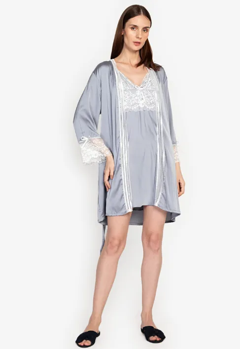Luna 5PCS Silk Robe Set