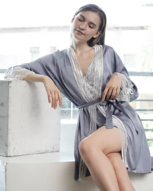 Luna 5PCS Silk Robe Set