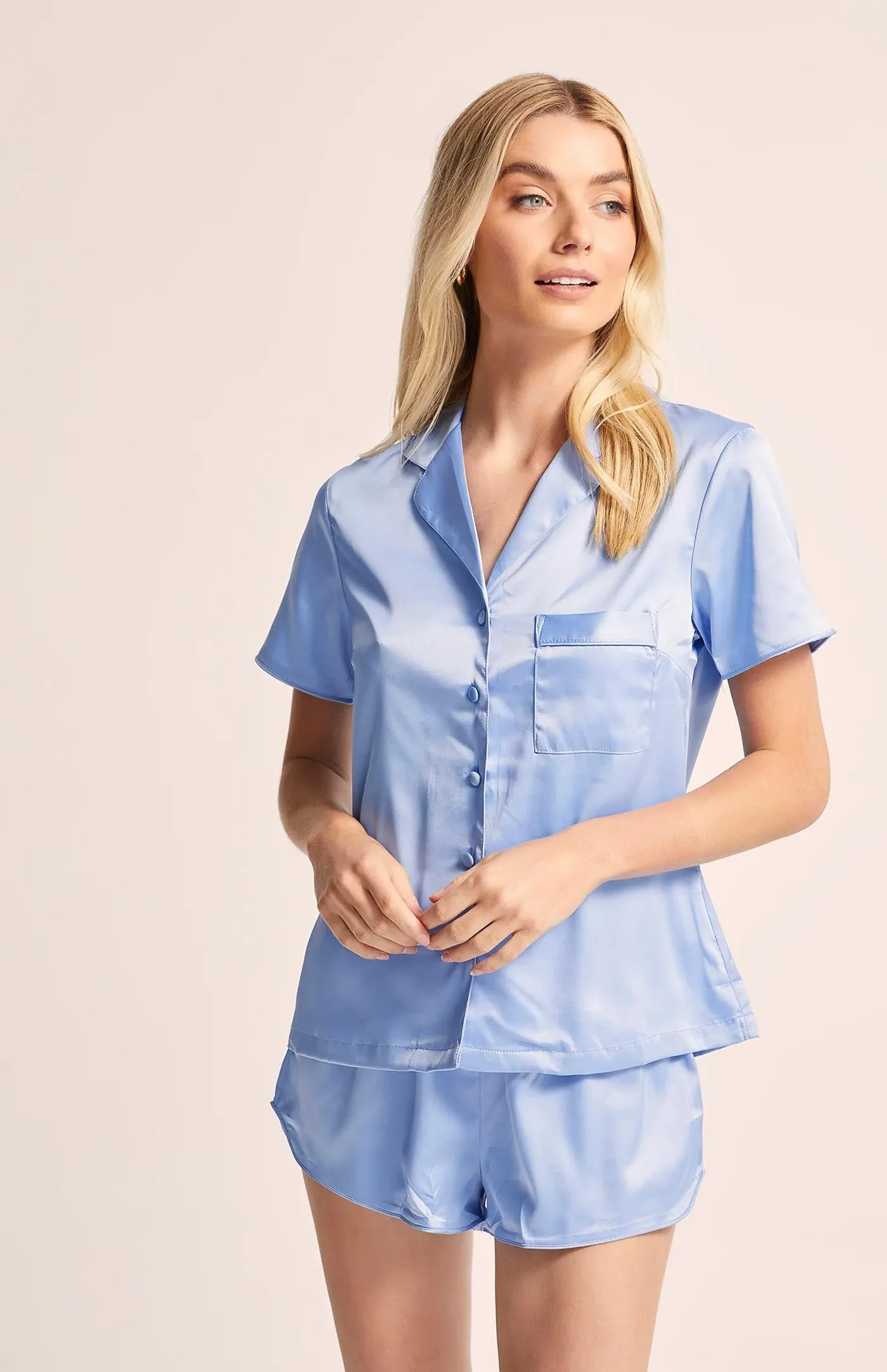 Lunar Blue | Luxury Satin Bridal Sleepwear