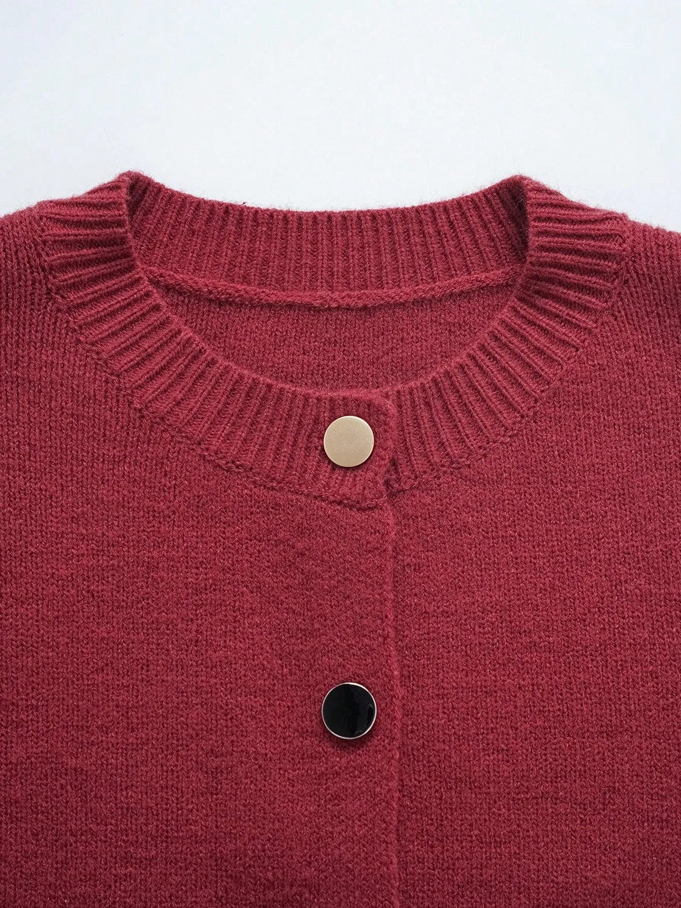 LUNE Women's Solid Color Long Sleeve Single-Breasted Casual Cardigan, Autumn/Winter