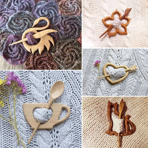 lusailstore - wooden animal brooches