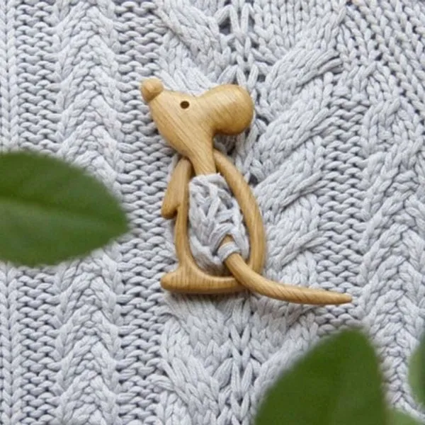 lusailstore - wooden animal brooches