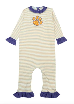 Magnolia Baby Tigers Applique Ruffles Playsuit