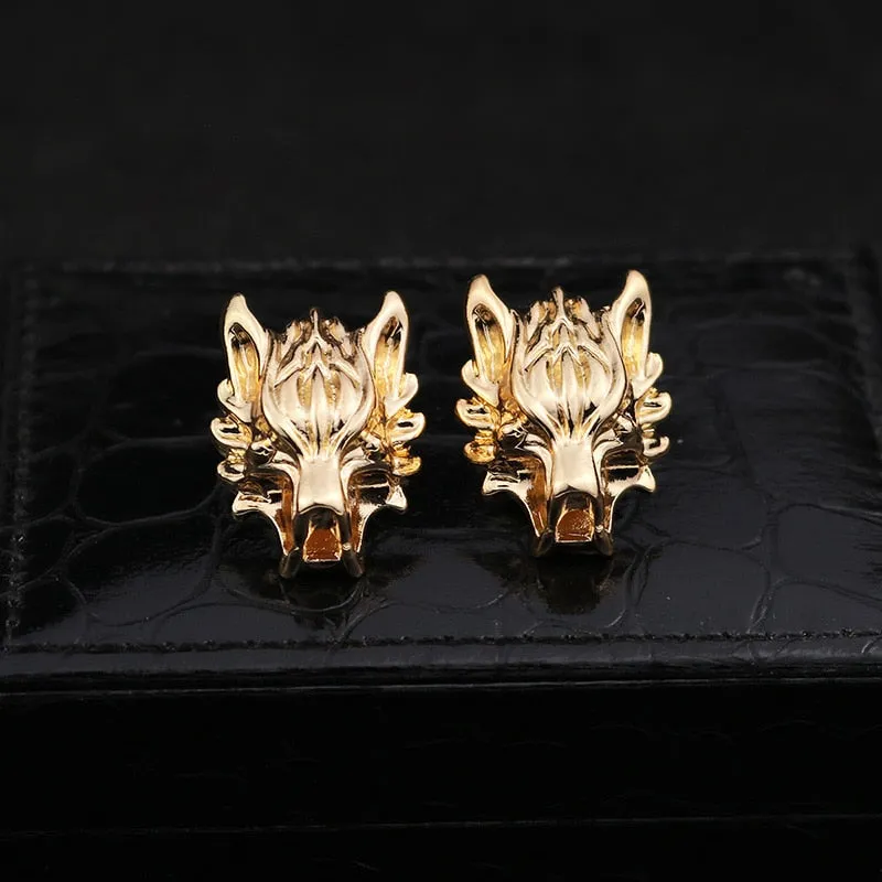 MAN SUIT SHIRT COLLAR TASSEL CHAIN LAPEL PIN BROOCH THE WOLF BADGE RETRO PINS WEDDING DRESS PARTY DANCE NECKWARE ACCESSORIES