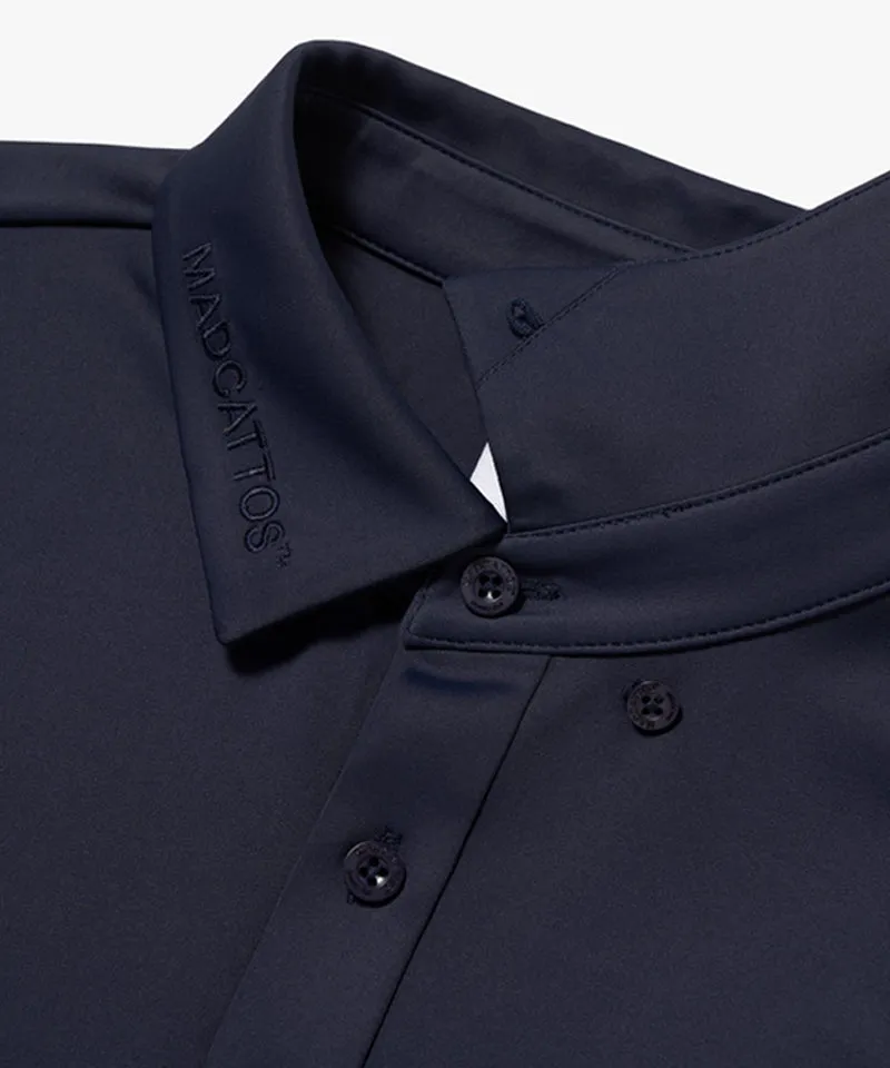 MCC Men's Stretch L/S Polo Shirt - Dark Navy