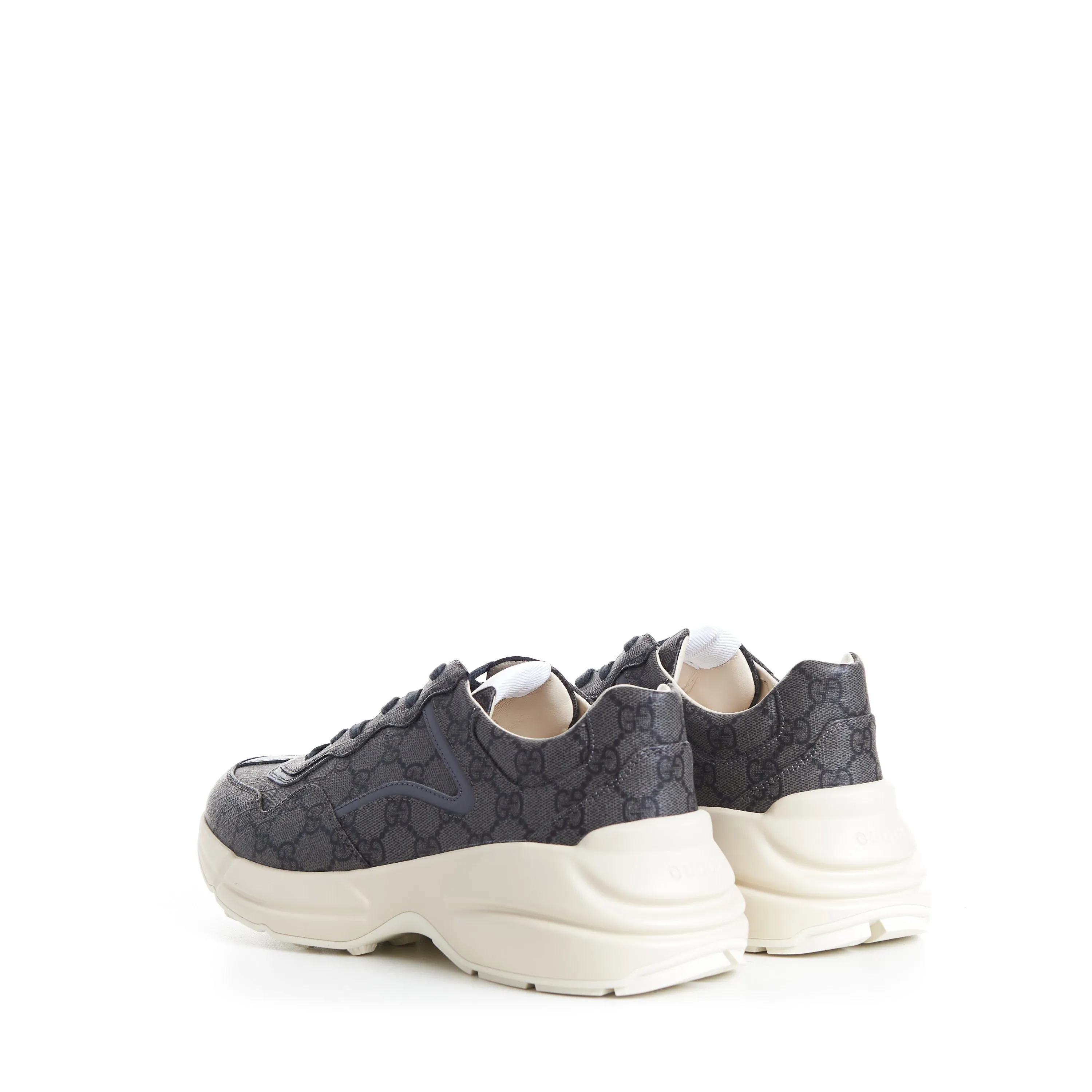 Men's Rhyton Sneaker - Grey/Graphite GG Supreme Canvas