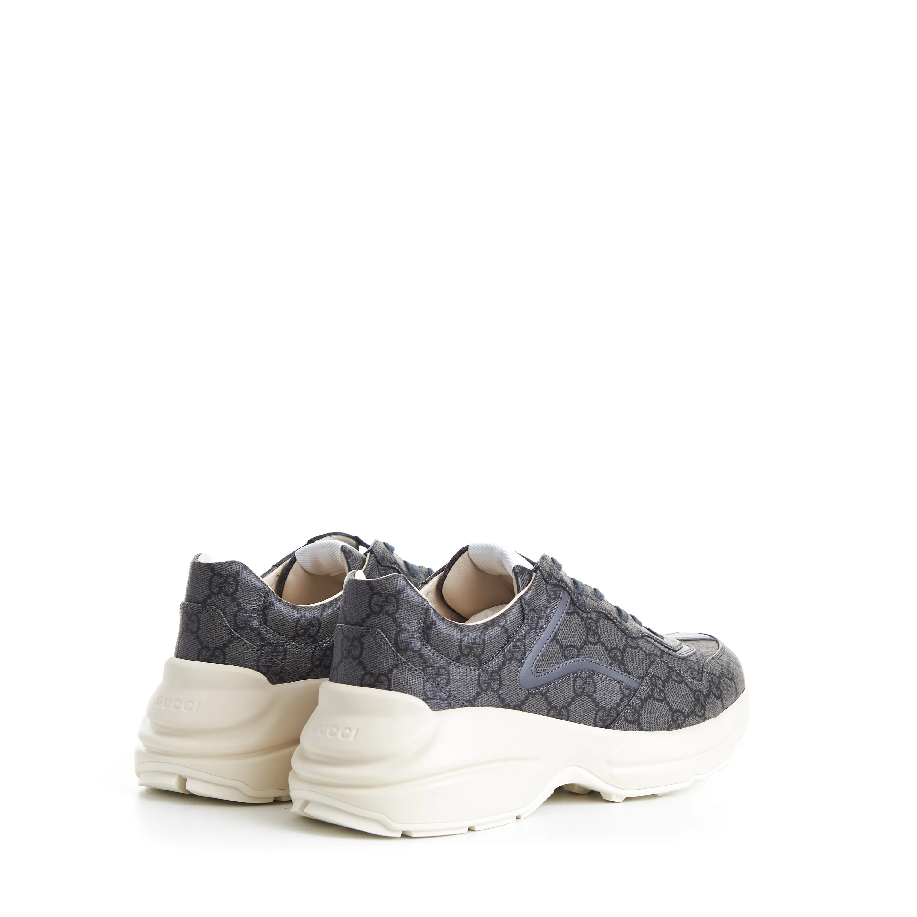 Men's Rhyton Sneaker - Grey/Graphite GG Supreme Canvas
